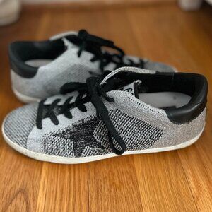Golden Goose, Black and Silver, Size 7
